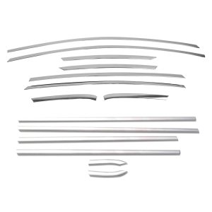 Ford Fiesta Window Trim Set - Omac - Stainless Steel - Silver - '11-'19